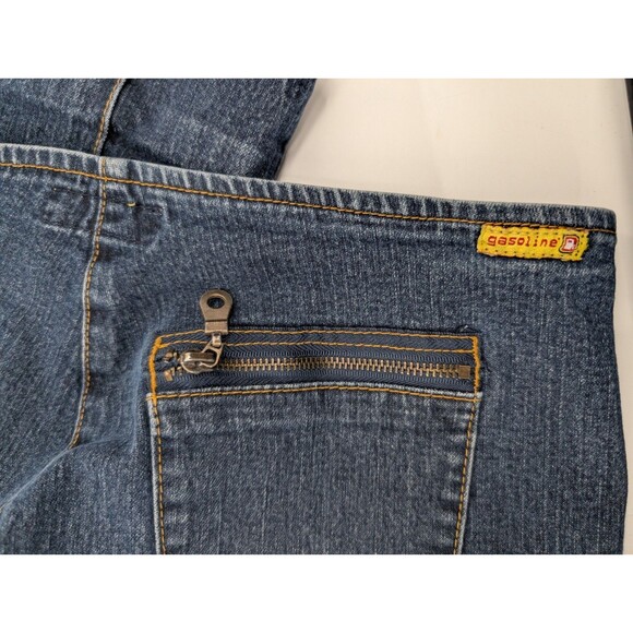 Gasoline Vintage Side Zip Mid Rise Flare Jeans Grunge 90's Y2K Size 11 30x30 - Picture 4 of 9